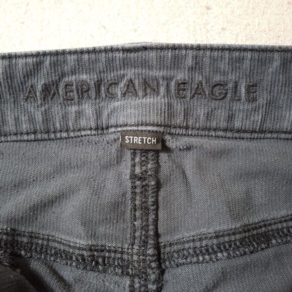 American Eagle Pants Womens 6 Gray Super Hi Rise Flare Corduroy Stretch Leg - Picture 8 of 11